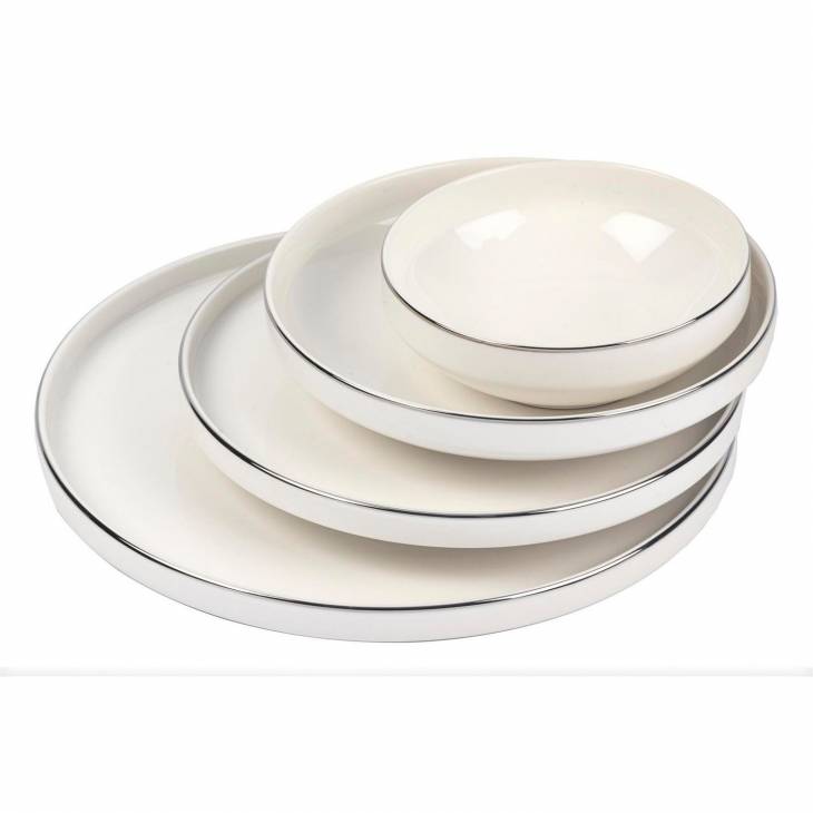 898948 SİLVER MODERN 24 PARÇA YEMEK TAKIMI