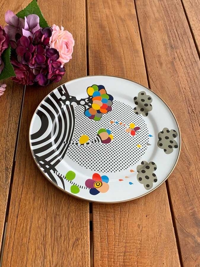 EZEM - BENETTON EMAYE 30 CM SERVİS TABAĞI
