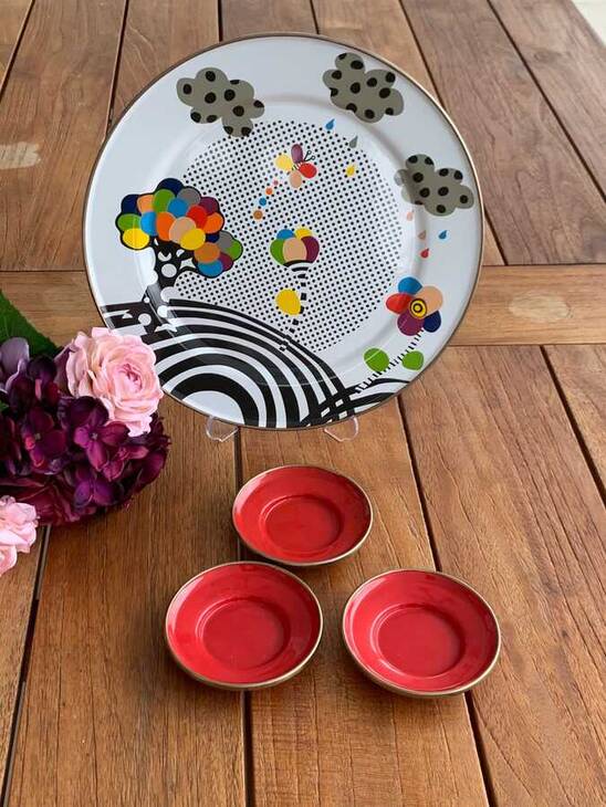 BENETTON EMAYE 30 CM SERVİS TABAĞI