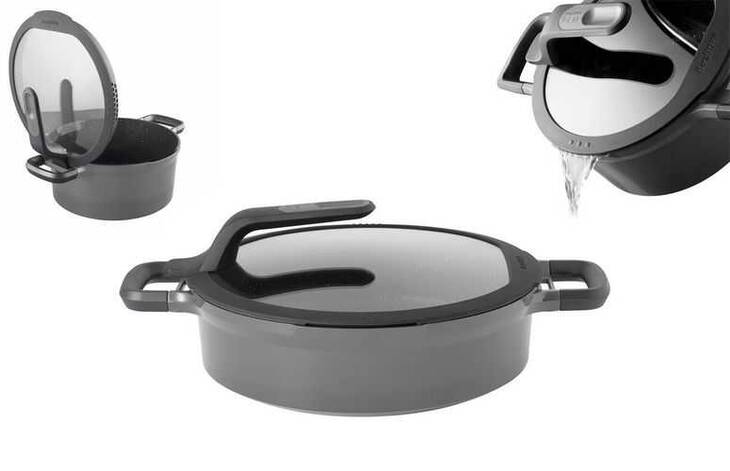 BERGHOFF GEM STAY COOL PİLAV TENCERESİ GRİ 28 CM