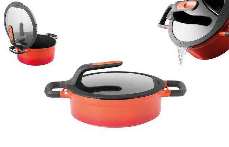 BERGHOFF GEM STAY COOL PİLAV TENCERESİ TURUNCU 28 CM