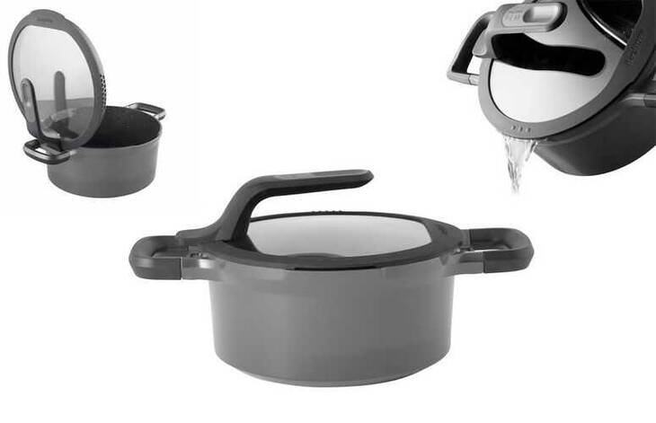 BERGHOFF GEM STAY COOL TENCERE GRİ 24 CM