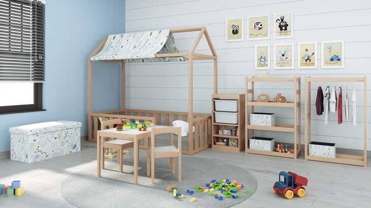 BİENWOOD BİE-6007 AHŞAP ÇOCUK MONTESORİ YATAK