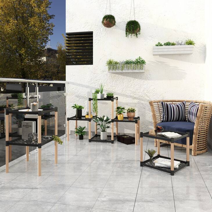 BİENWOOD BİE-7209 AHŞAP PLASTİK 4 RAFLI DÜZENLEYİCİ