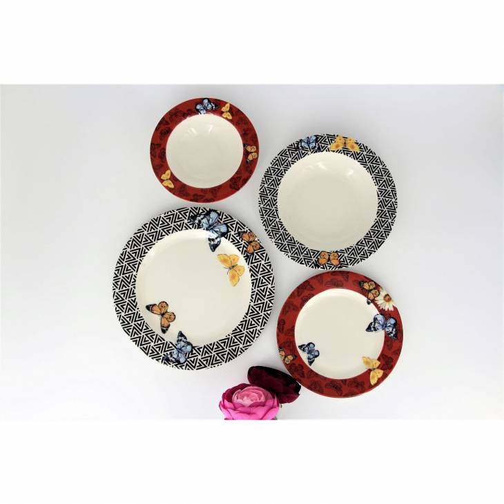 BN.24Ytk.Prs.125 Kelebek Yemek Takımı
