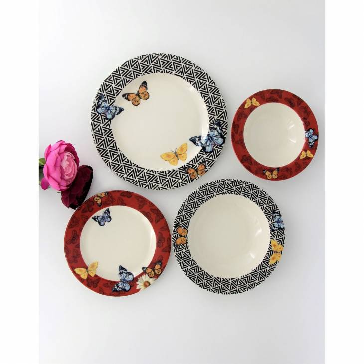 BN.24Ytk.Prs.125 Kelebek Yemek Takımı