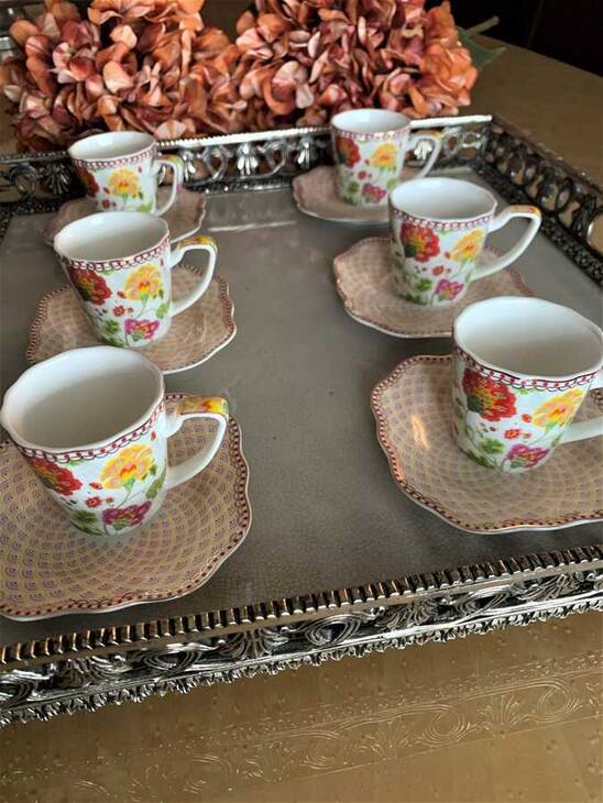 ÇİÇEK BAHÇESİ KAHVE FİNCAN SETİ