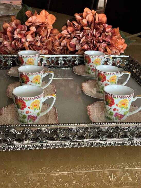 ÇİÇEK BAHÇESİ KAHVE FİNCAN SETİ