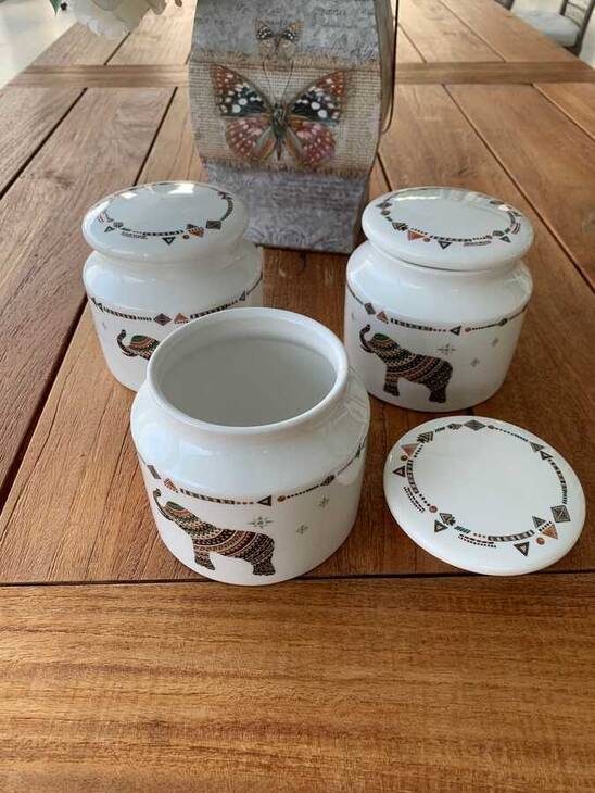 LYFB009 SAFARİ 3LÜ KAVANOZ 11 CM