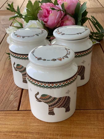 EZEM - LYFB010 SAFARİ 3LÜ KAVANOZ 16 CM