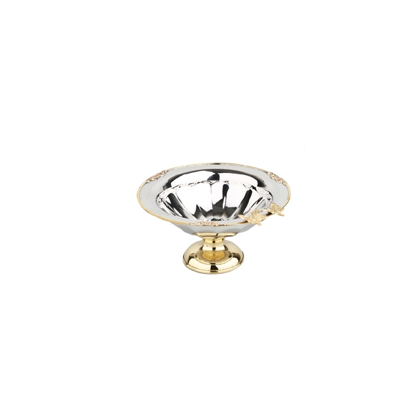 EZEM - MI 029 SİLVER GOLD BUTTERFLY KASE 26 CM