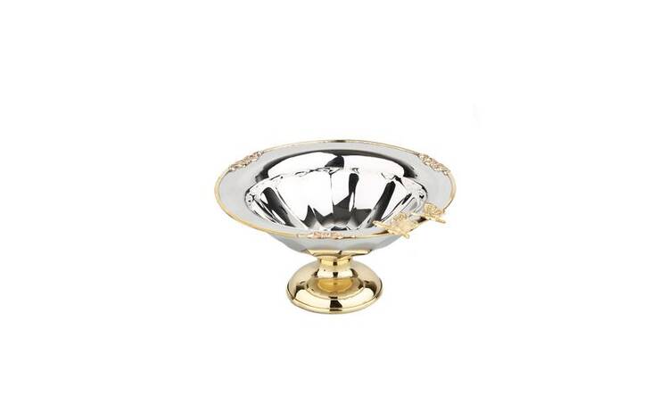 MI 029 SİLVER GOLD BUTTERFLY KASE 26 CM