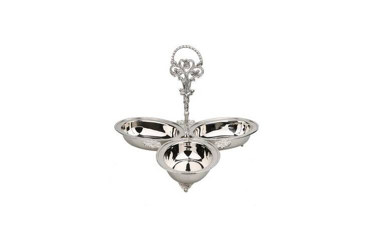 MI 046 SİLVER 3LÜ ÇEREZLİK 35&27 CM