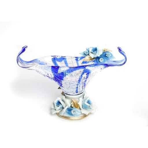 MURANO İTALY MAVİ LOKUMLUK MO 063