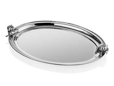 EZEM - RES 5149 Nikel Oval Tepsi